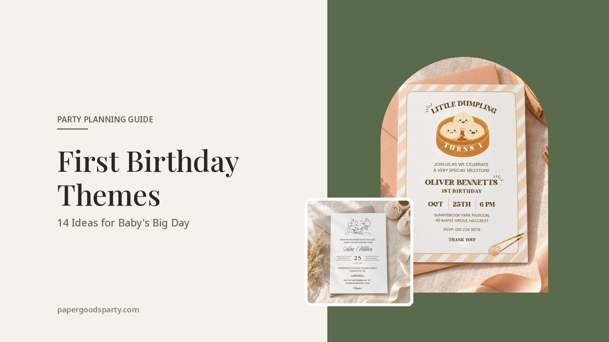 First Birthday Themes: 14 Ideas for Baby's Big Day - Paper Goods Party blog