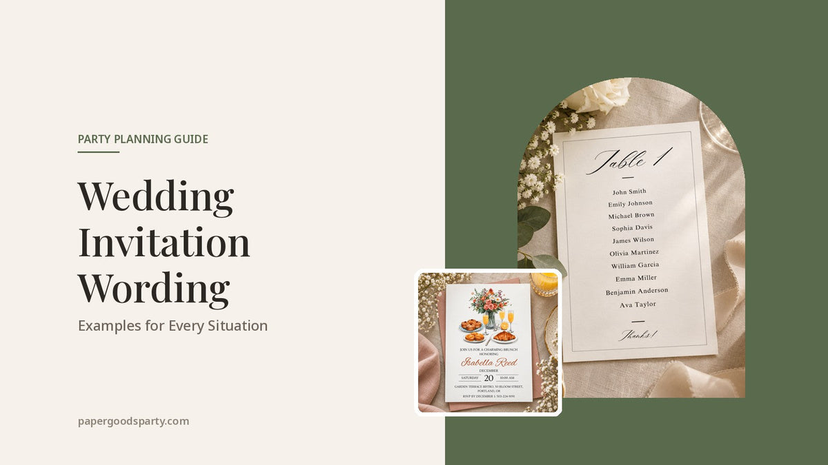 Wedding Invitation Wording: Examples for Every Situation - Paper Goods Party blog