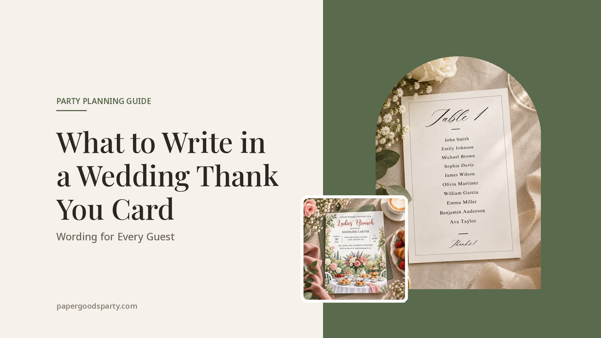 What to Write in a Wedding Thank You Card: Wording for Every Guest - Paper Goods Party blog