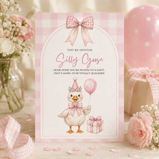 Silly Goose Birthday Invitation Template