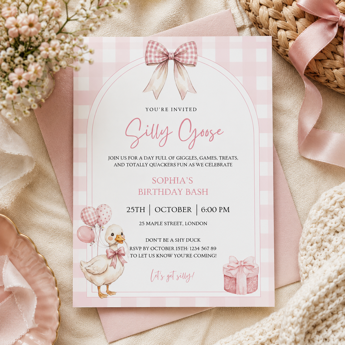 Silly Goose Birthday Invitation