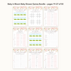 Baby in Bloom Baby Shower Games Bundle – all pages 19–27