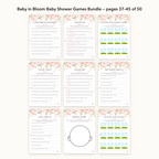Baby in Bloom Baby Shower Games Bundle – all pages 37–45