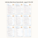Little Bear Baby Shower Games Bundle – all pages 37–45