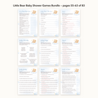 Little Bear Baby Shower Games Bundle – all pages 55–63