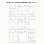 Little Bear Baby Shower Games Bundle – all pages 64–72