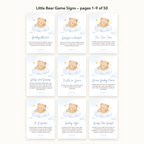 Little Bear Game Signs – all pages 1–9