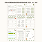 Locally Grown Baby Shower Games Bundle – all pages 10–18
