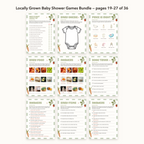 Locally Grown Baby Shower Games Bundle – all pages 19–27
