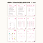 Ready To Pop baby shower games bundle, pages 1 to 9