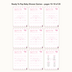 Ready To Pop baby shower games bundle, pages 10 to 18