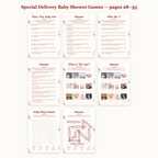 Special Delivery Baby Shower Games Bundle – all pages 28–35