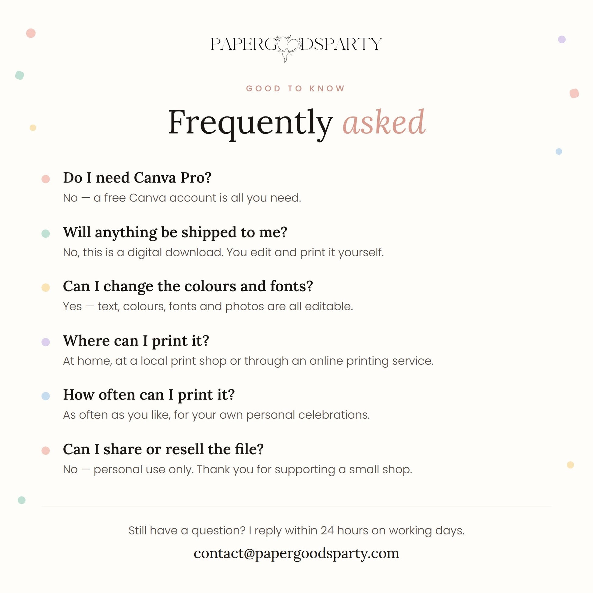Questions and answers about the best friend birthday magazine printable instant download