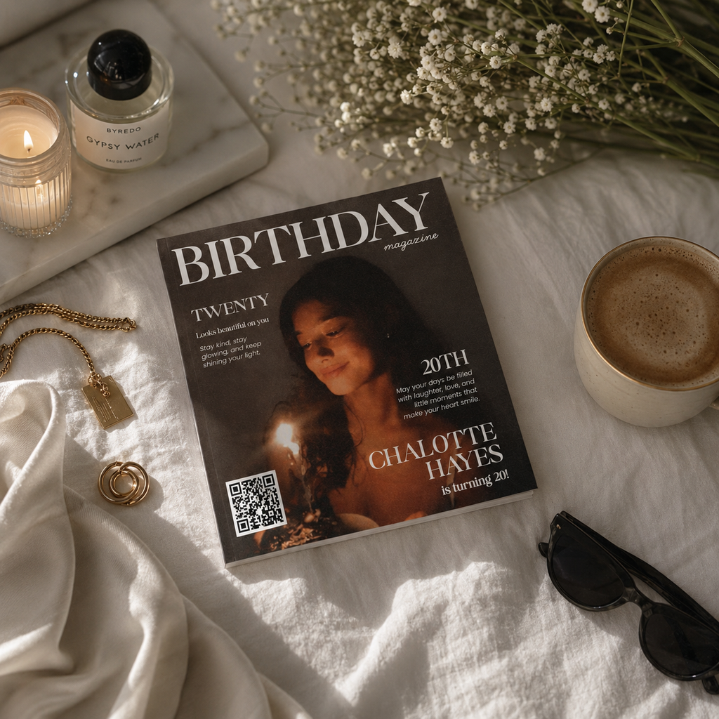 Printable birthday magazine as a personalised gift for a best friend