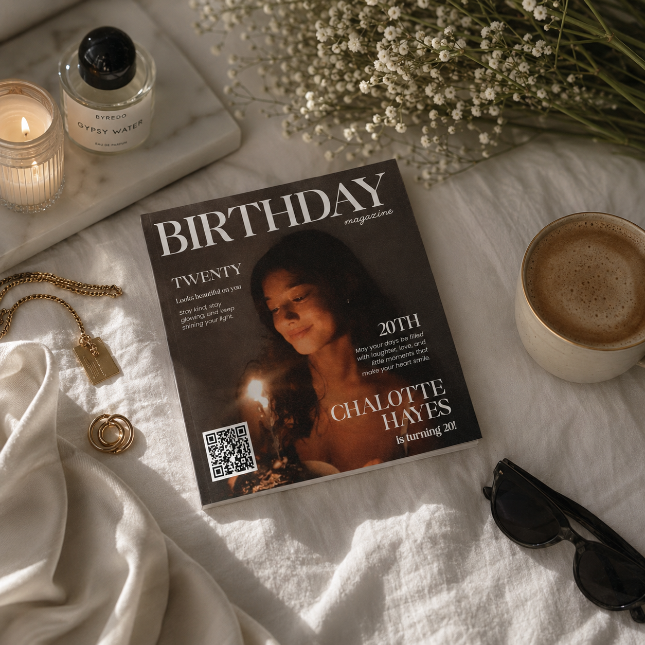 Printable birthday magazine as a personalised gift for a best friend